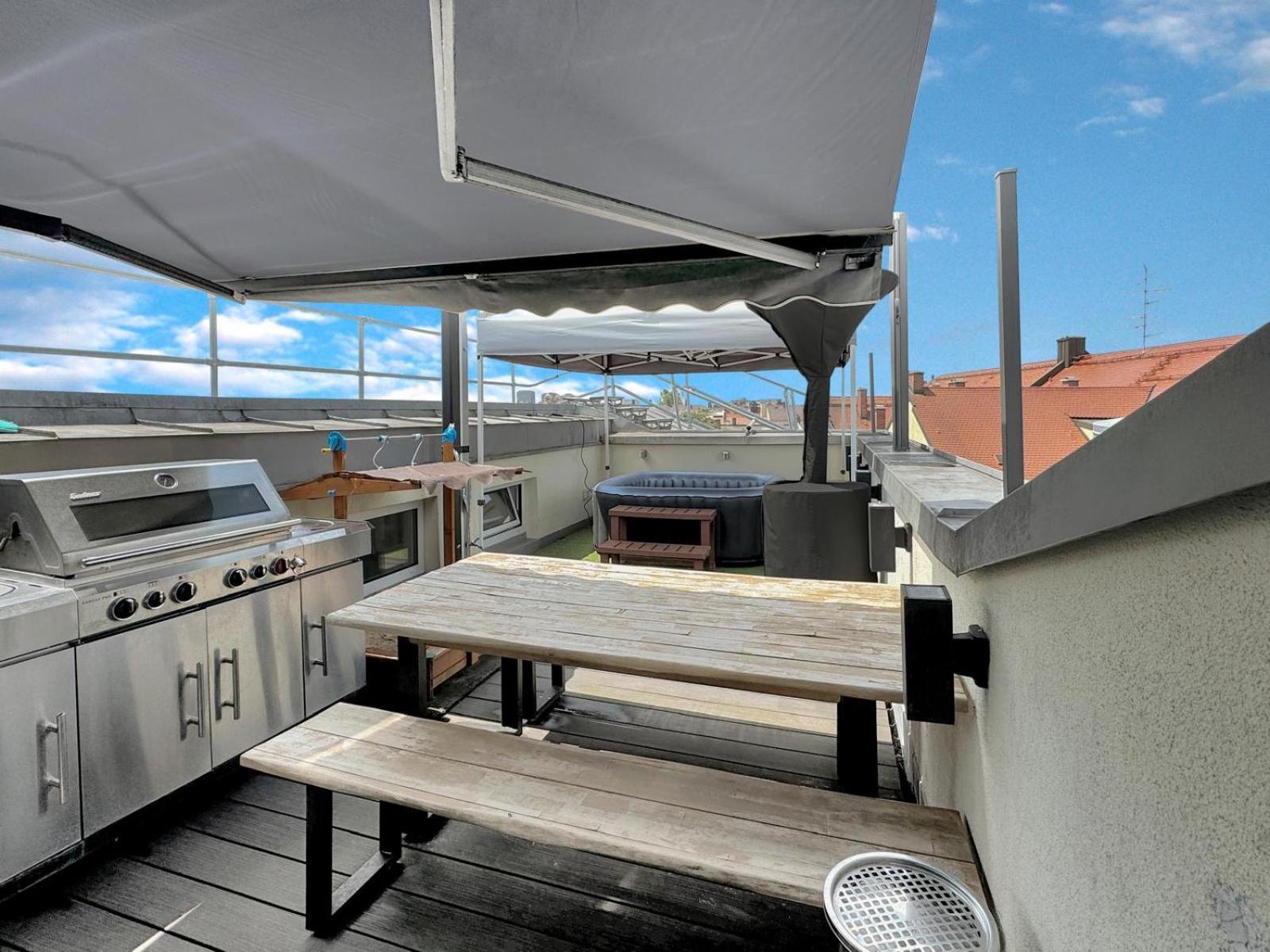 6 Zimmer Maisonette-Penthouse Pool Dachterrasse Luxus München Eksteriør billede